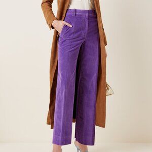 Victoria Beckham Cropped corduroy wide-leg trousers Women's UK 10